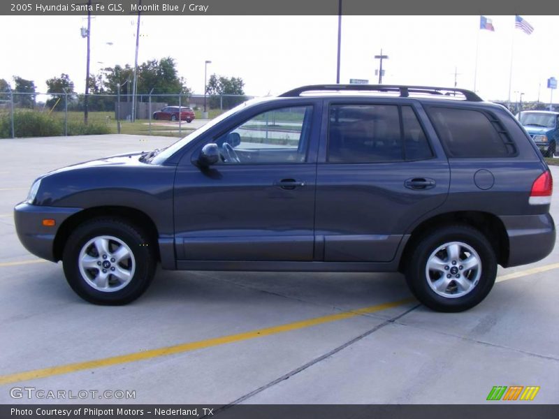 Moonlit Blue / Gray 2005 Hyundai Santa Fe GLS