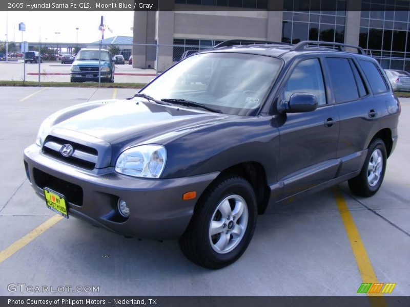 Moonlit Blue / Gray 2005 Hyundai Santa Fe GLS