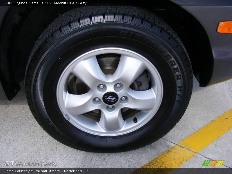 Moonlit Blue / Gray 2005 Hyundai Santa Fe GLS