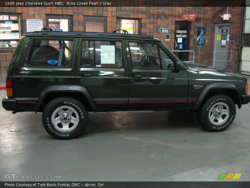 Moss Green Pearl / Gray 1996 Jeep Cherokee Sport 4WD
