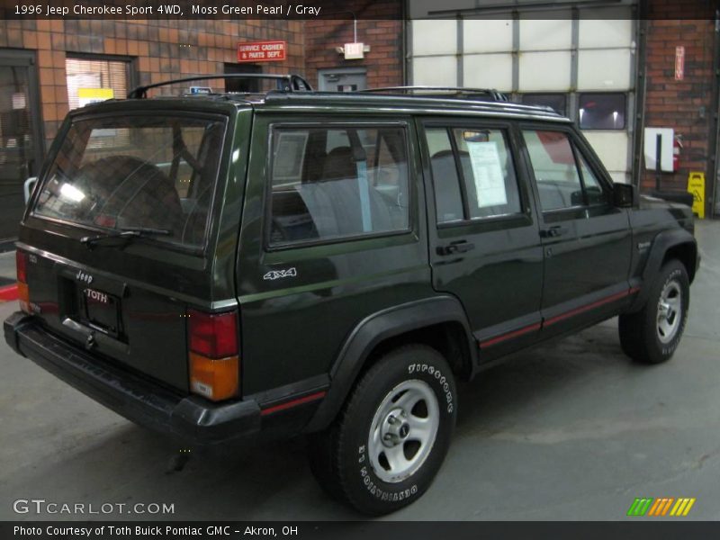 Moss Green Pearl / Gray 1996 Jeep Cherokee Sport 4WD