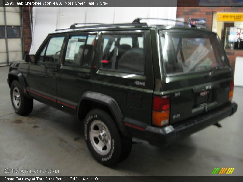 Moss Green Pearl / Gray 1996 Jeep Cherokee Sport 4WD