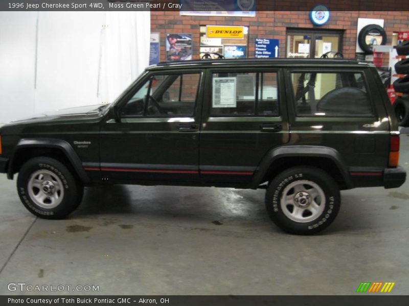 Moss Green Pearl / Gray 1996 Jeep Cherokee Sport 4WD