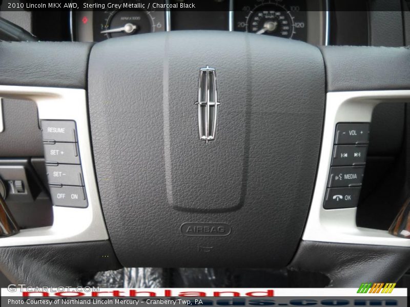 Sterling Grey Metallic / Charcoal Black 2010 Lincoln MKX AWD