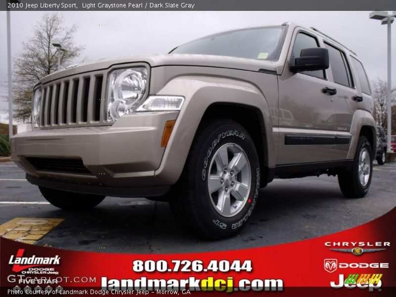 Light Graystone Pearl / Dark Slate Gray 2010 Jeep Liberty Sport