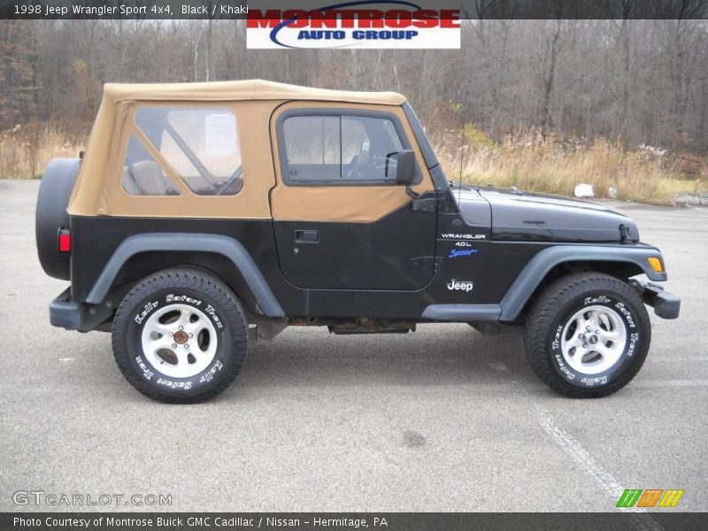 Black / Khaki 1998 Jeep Wrangler Sport 4x4