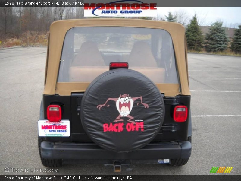 Black / Khaki 1998 Jeep Wrangler Sport 4x4