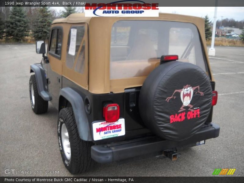 Black / Khaki 1998 Jeep Wrangler Sport 4x4