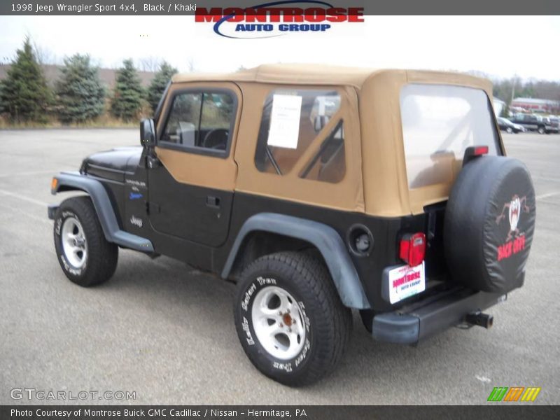 Black / Khaki 1998 Jeep Wrangler Sport 4x4