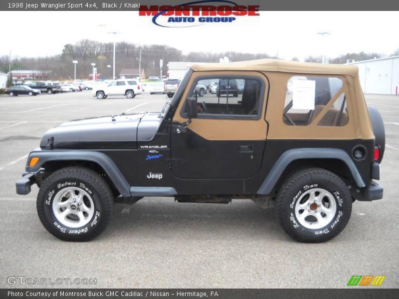 Black / Khaki 1998 Jeep Wrangler Sport 4x4