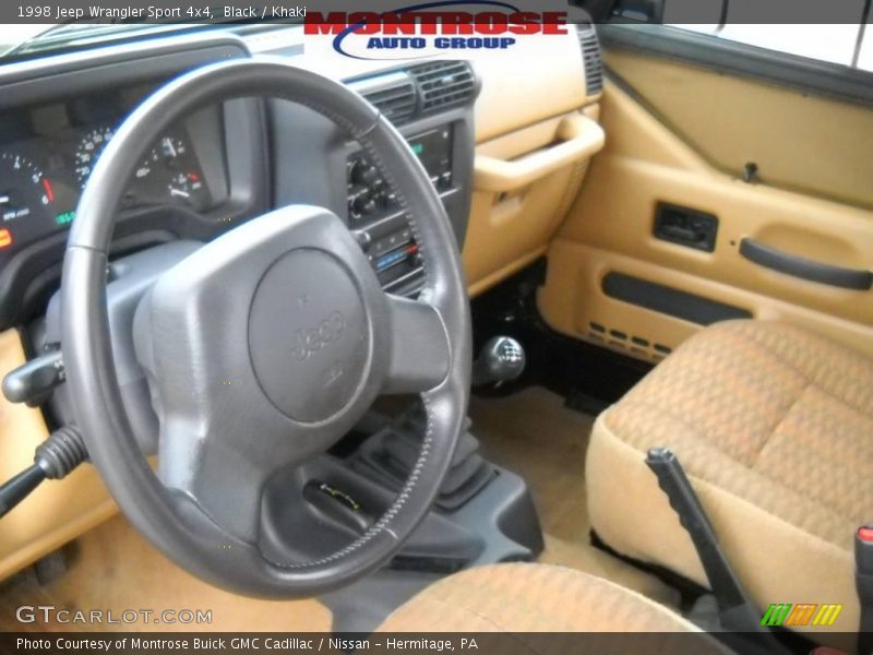 Black / Khaki 1998 Jeep Wrangler Sport 4x4