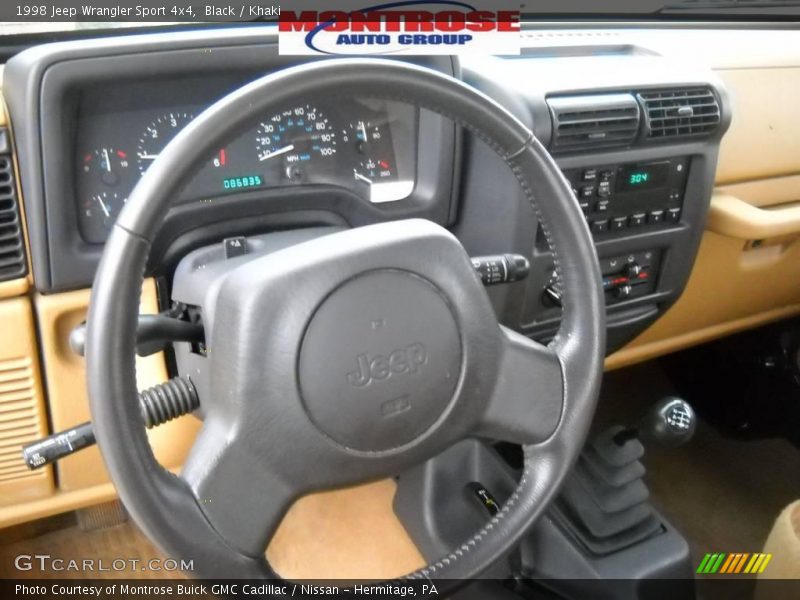 Black / Khaki 1998 Jeep Wrangler Sport 4x4