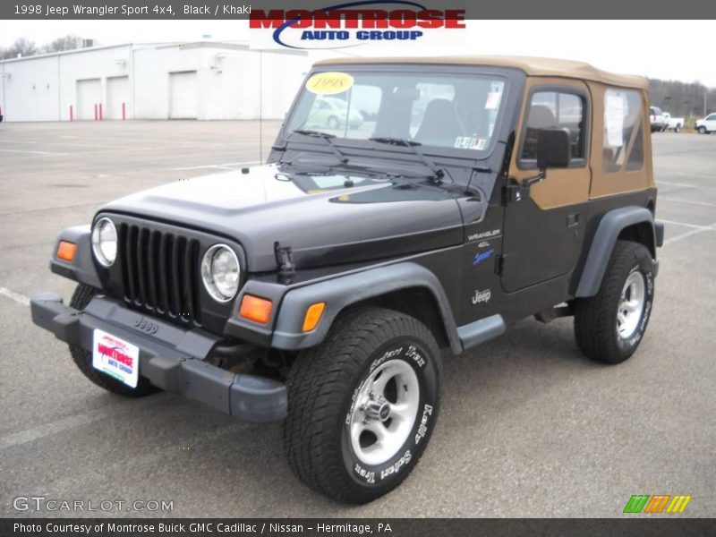 Black / Khaki 1998 Jeep Wrangler Sport 4x4
