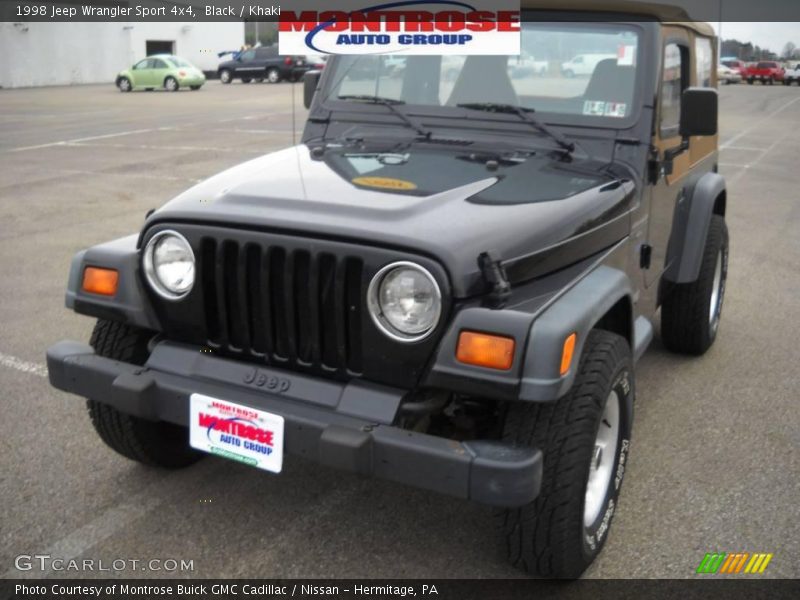 Black / Khaki 1998 Jeep Wrangler Sport 4x4
