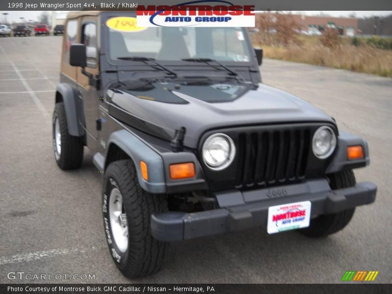 Black / Khaki 1998 Jeep Wrangler Sport 4x4