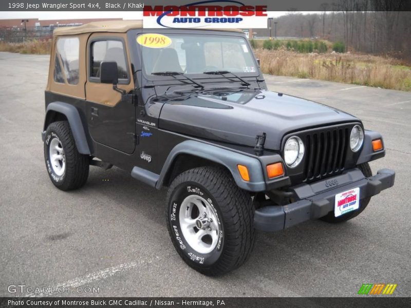 Black / Khaki 1998 Jeep Wrangler Sport 4x4