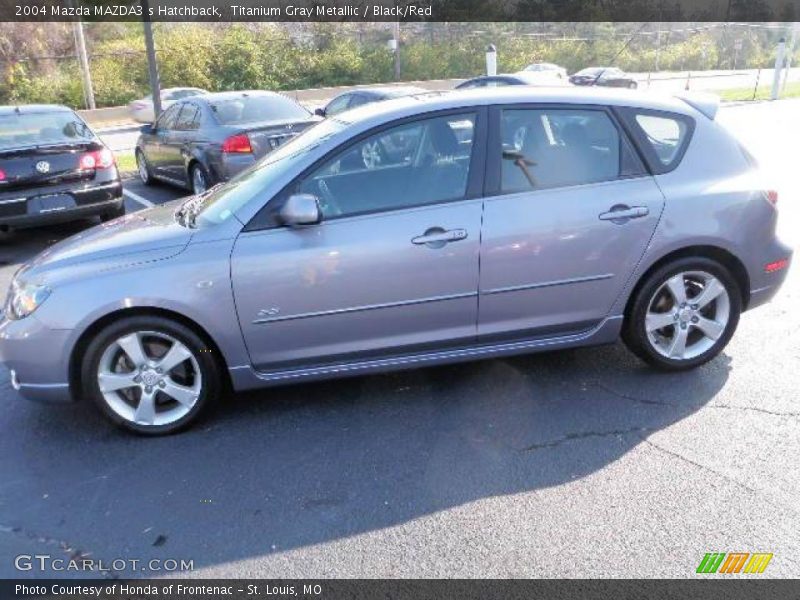 Titanium Gray Metallic / Black/Red 2004 Mazda MAZDA3 s Hatchback