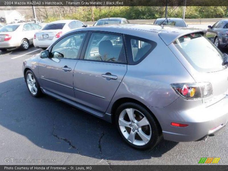 Titanium Gray Metallic / Black/Red 2004 Mazda MAZDA3 s Hatchback