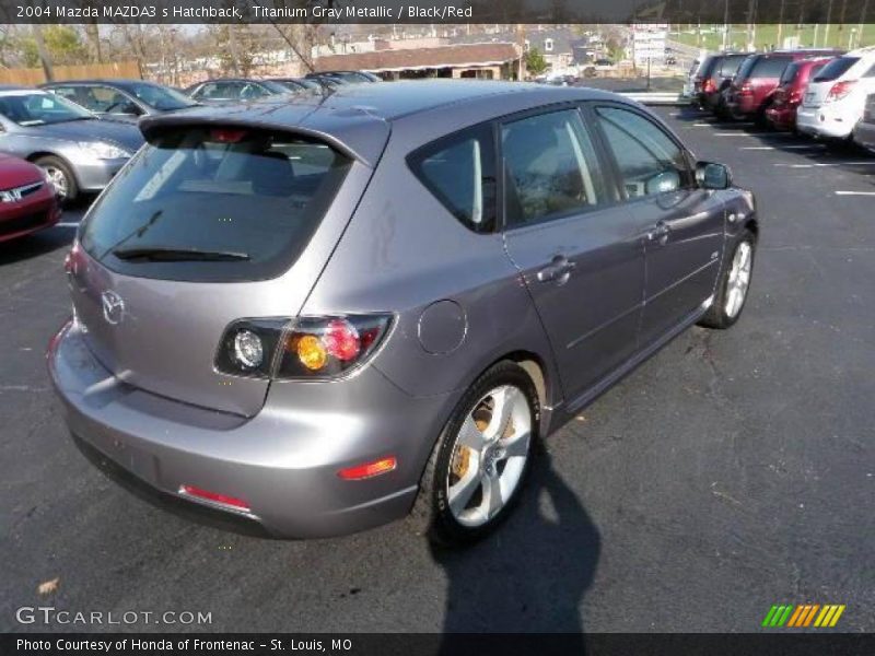 Titanium Gray Metallic / Black/Red 2004 Mazda MAZDA3 s Hatchback