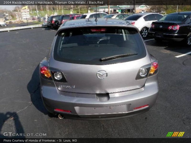 Titanium Gray Metallic / Black/Red 2004 Mazda MAZDA3 s Hatchback