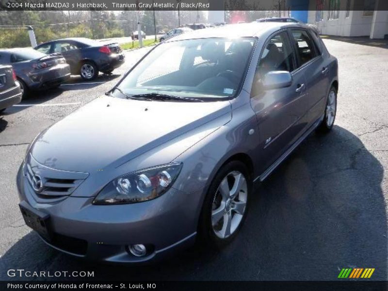 Titanium Gray Metallic / Black/Red 2004 Mazda MAZDA3 s Hatchback