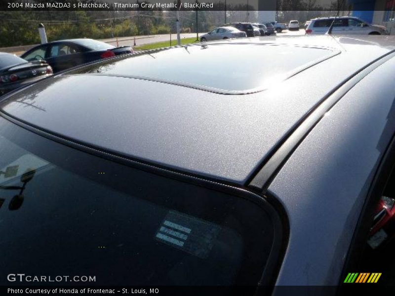 Titanium Gray Metallic / Black/Red 2004 Mazda MAZDA3 s Hatchback