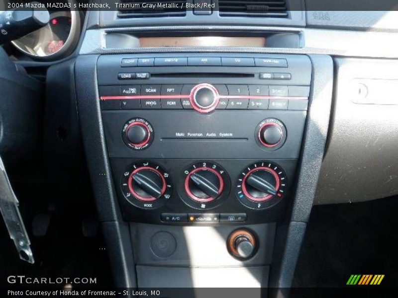 Titanium Gray Metallic / Black/Red 2004 Mazda MAZDA3 s Hatchback
