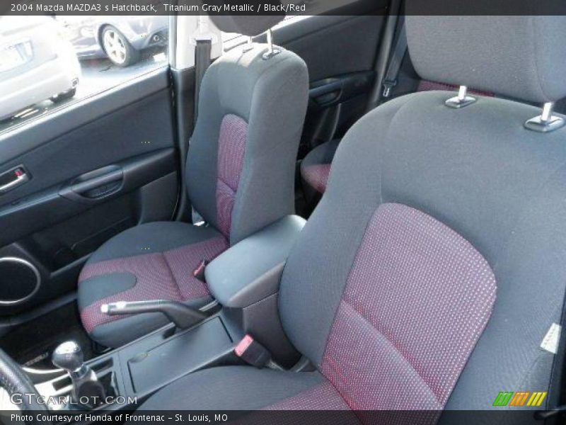 Titanium Gray Metallic / Black/Red 2004 Mazda MAZDA3 s Hatchback