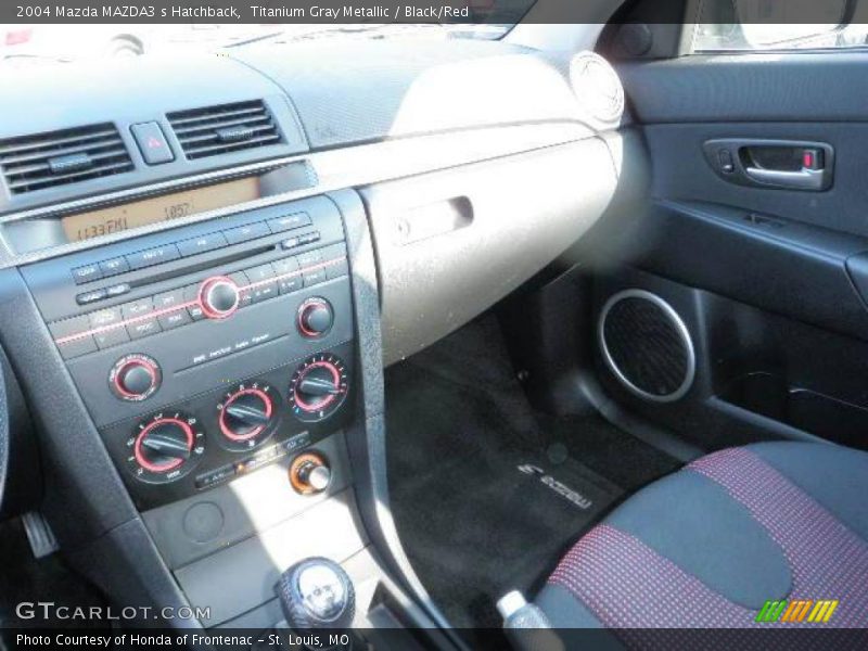 Titanium Gray Metallic / Black/Red 2004 Mazda MAZDA3 s Hatchback
