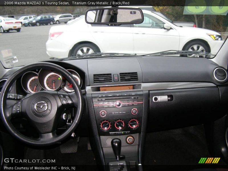 Titanium Gray Metallic / Black/Red 2006 Mazda MAZDA3 s Touring Sedan