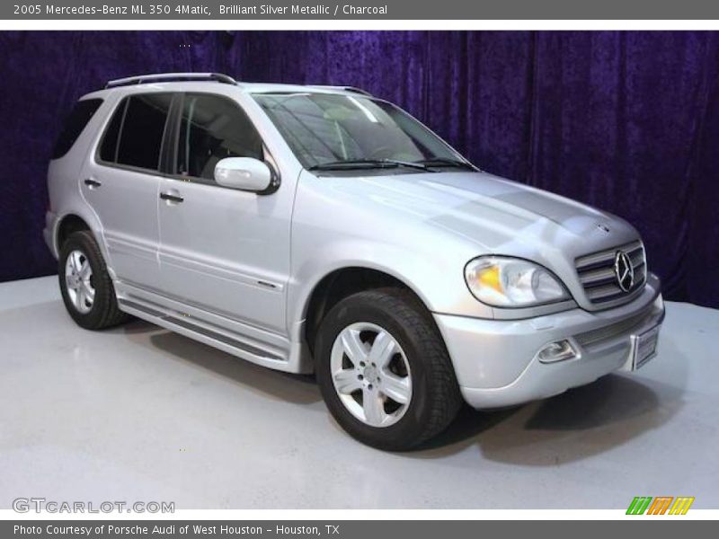 Brilliant Silver Metallic / Charcoal 2005 Mercedes-Benz ML 350 4Matic