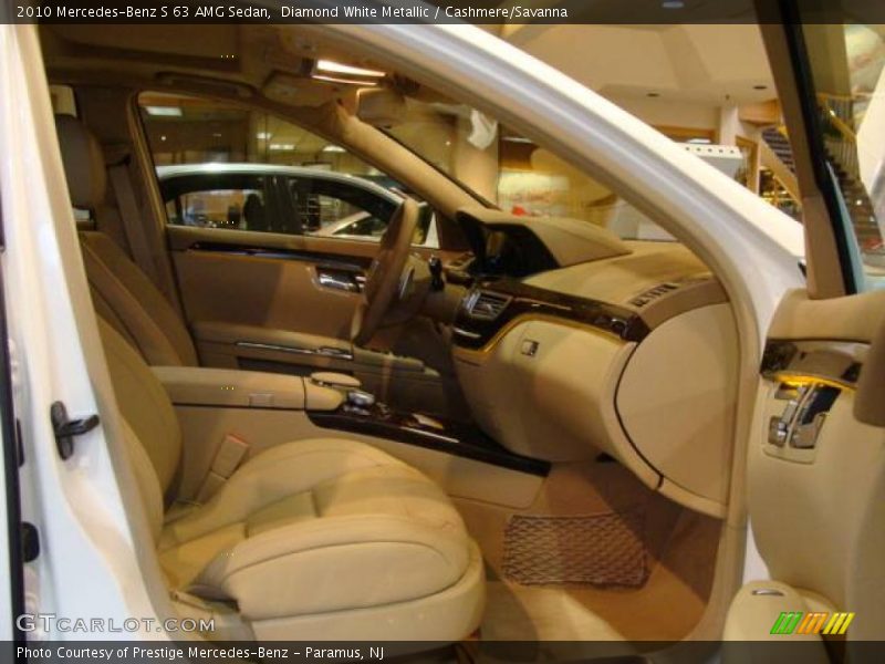 Diamond White Metallic / Cashmere/Savanna 2010 Mercedes-Benz S 63 AMG Sedan