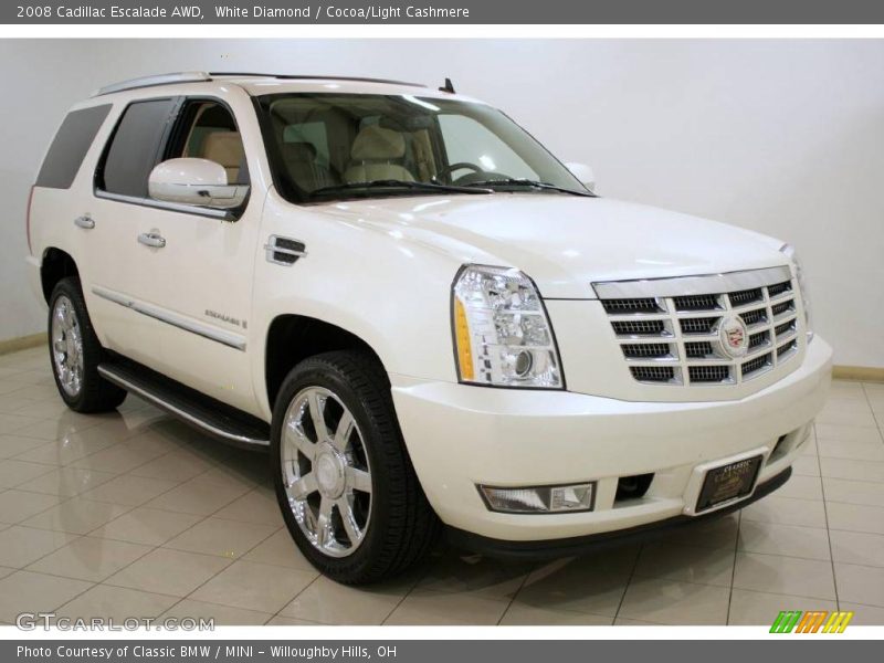 White Diamond / Cocoa/Light Cashmere 2008 Cadillac Escalade AWD