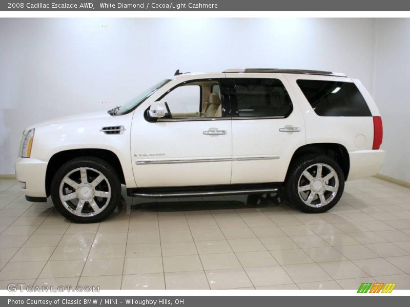 White Diamond / Cocoa/Light Cashmere 2008 Cadillac Escalade AWD