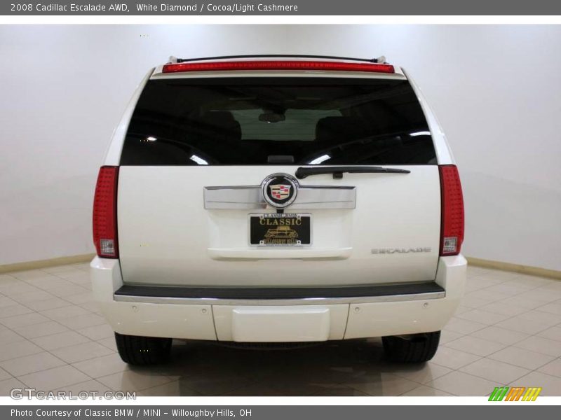 White Diamond / Cocoa/Light Cashmere 2008 Cadillac Escalade AWD