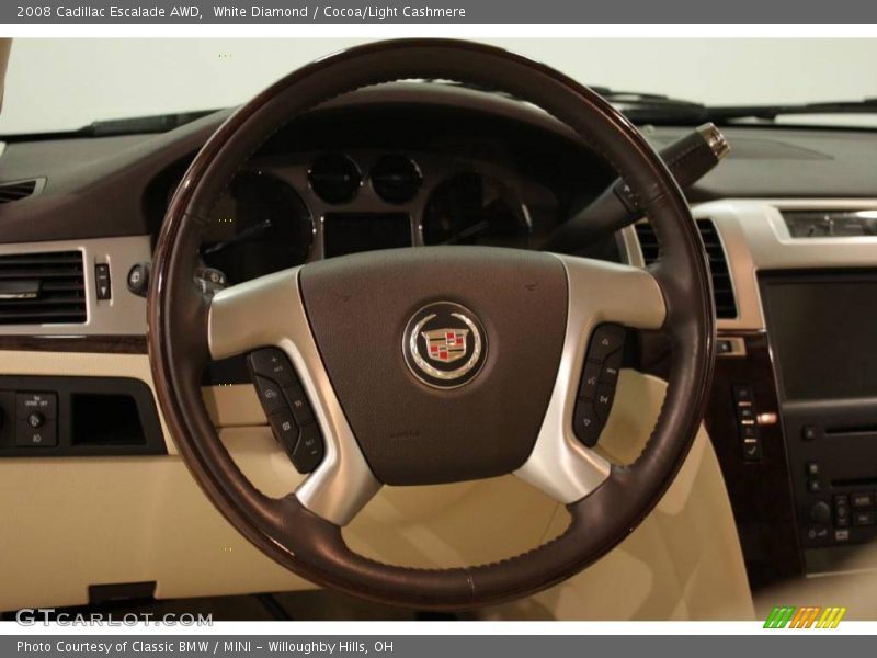 White Diamond / Cocoa/Light Cashmere 2008 Cadillac Escalade AWD