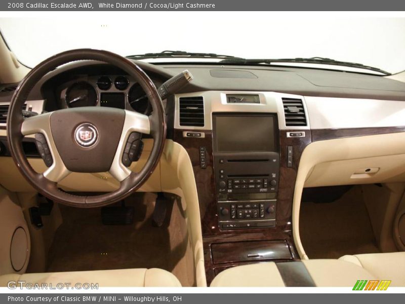 White Diamond / Cocoa/Light Cashmere 2008 Cadillac Escalade AWD
