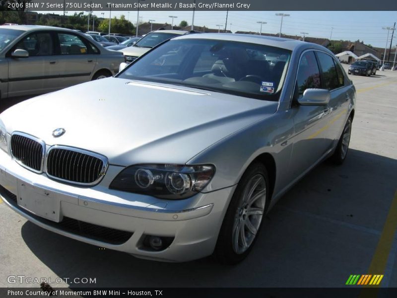 Titanium Silver Metallic / Basalt Grey/Flannel Grey 2006 BMW 7 Series 750Li Sedan