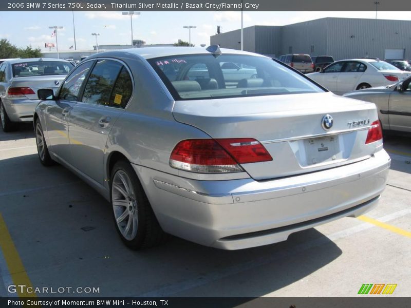 Titanium Silver Metallic / Basalt Grey/Flannel Grey 2006 BMW 7 Series 750Li Sedan