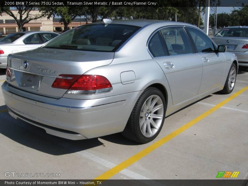 Titanium Silver Metallic / Basalt Grey/Flannel Grey 2006 BMW 7 Series 750Li Sedan