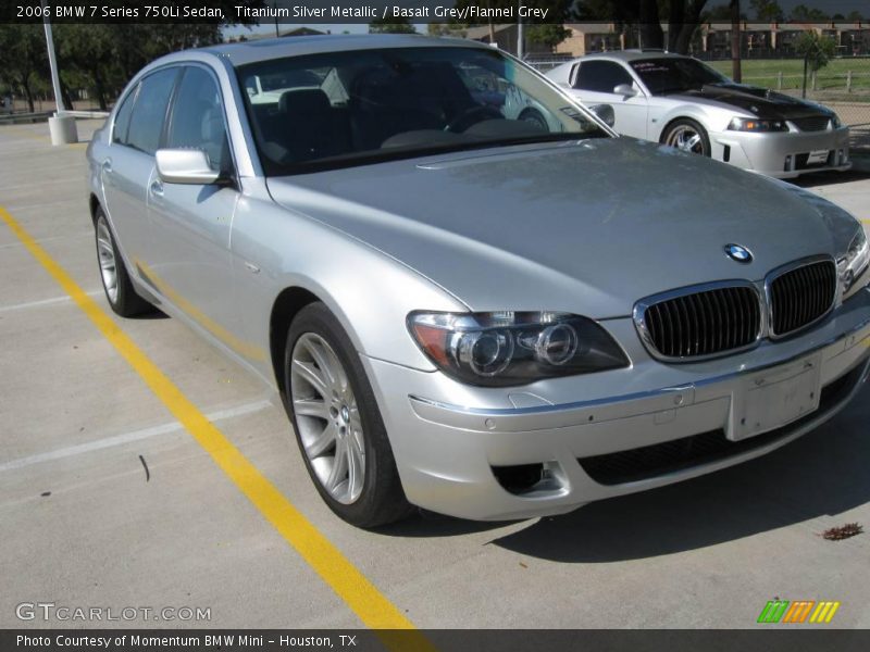 Titanium Silver Metallic / Basalt Grey/Flannel Grey 2006 BMW 7 Series 750Li Sedan