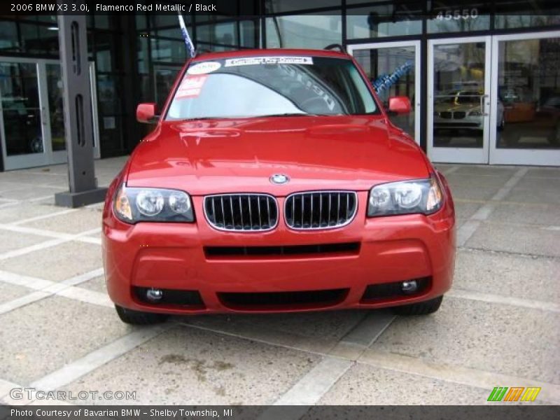 Flamenco Red Metallic / Black 2006 BMW X3 3.0i