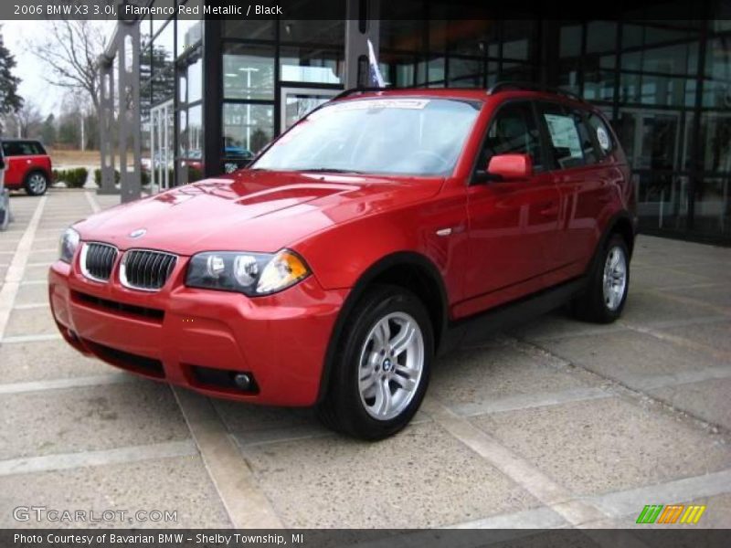 Flamenco Red Metallic / Black 2006 BMW X3 3.0i