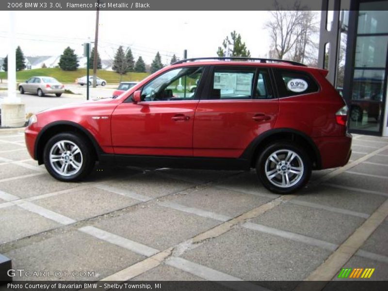 Flamenco Red Metallic / Black 2006 BMW X3 3.0i