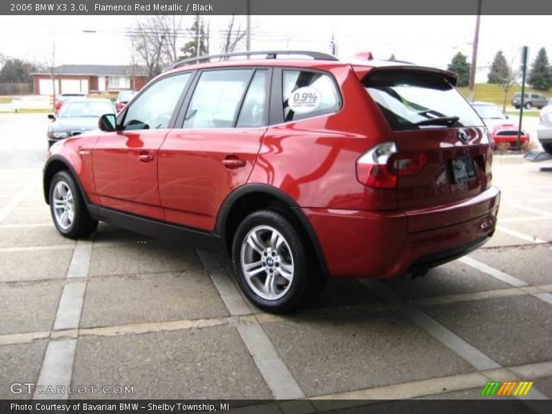 Flamenco Red Metallic / Black 2006 BMW X3 3.0i
