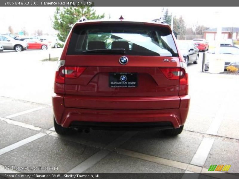 Flamenco Red Metallic / Black 2006 BMW X3 3.0i