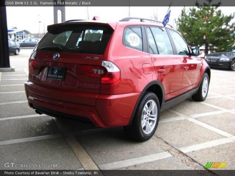 Flamenco Red Metallic / Black 2006 BMW X3 3.0i