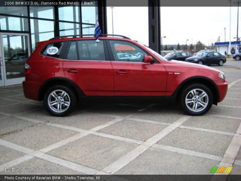 Flamenco Red Metallic / Black 2006 BMW X3 3.0i