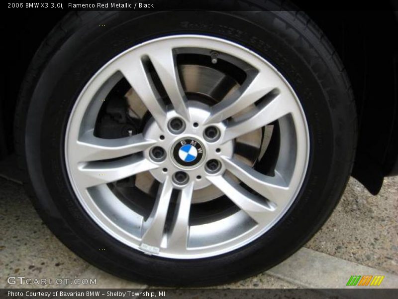 Flamenco Red Metallic / Black 2006 BMW X3 3.0i
