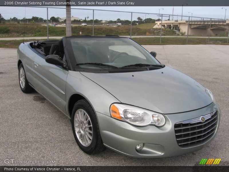 Satin Jade Pearl / Dark Slate Gray 2006 Chrysler Sebring Touring Convertible